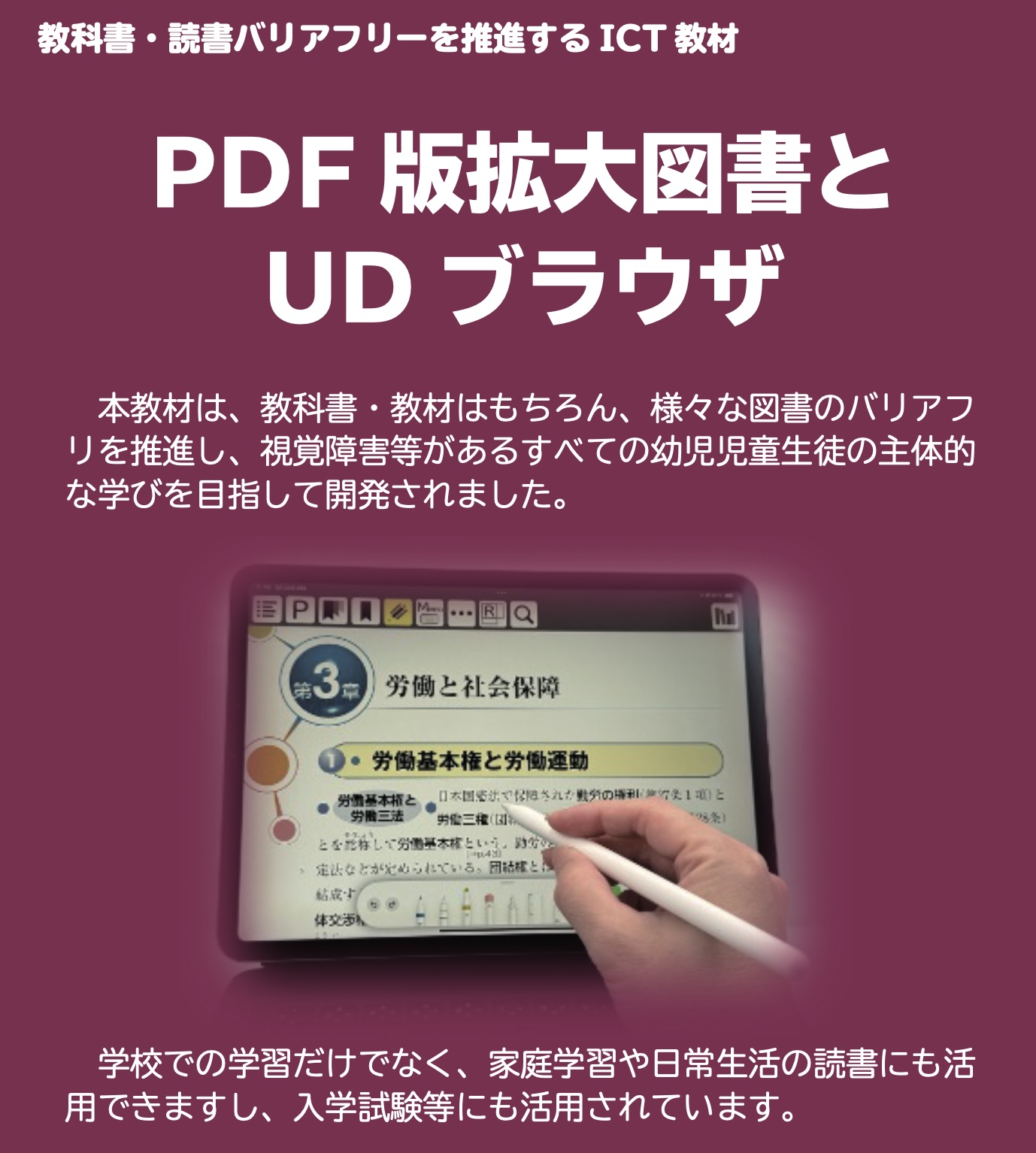 PDF版拡大図書とUDブラウザ